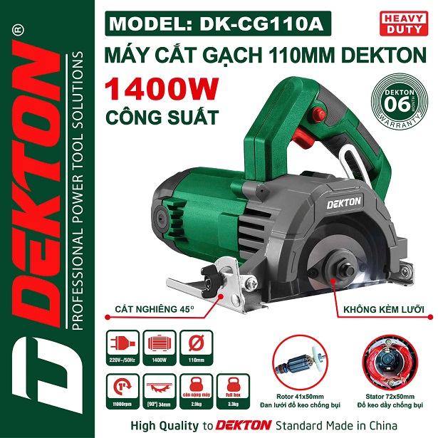 Máy cắt gạch 1400w dekton dk-cg110a