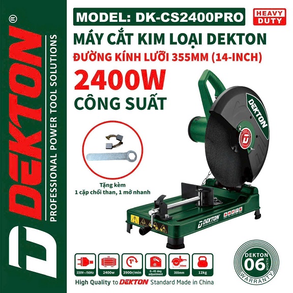 máy cắt sắt 2400w dekton dk-cs2400pro