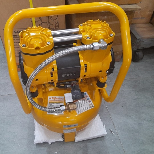 máy nén khí mini bình tròn không dầu fj-1512