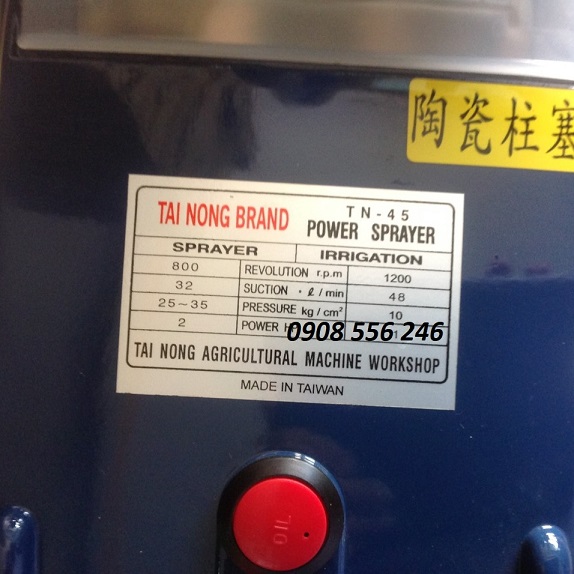 đầu phun ty sứ đài loan 2hp tainong tn45c